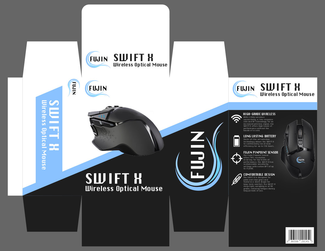 Computer mouse box mockup